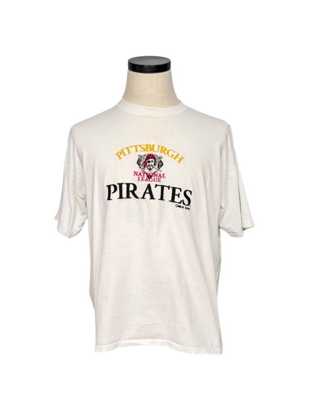 Pittsburgh Pirates National League 90s Graphic T-Shirt White Crable Sportswear L